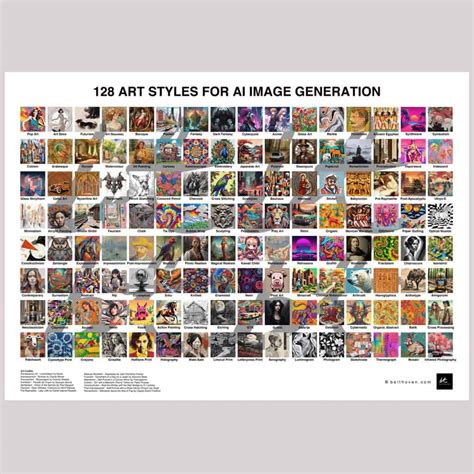 128 Art Styles for AI Image Generation | Infographic Guide for AI Art ...