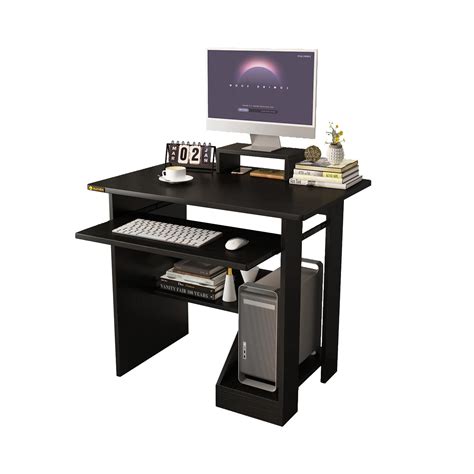 Buy LERIJN 30Inch Small Computer Desk for Small Spaces, Computer Desk with Shelves and Keyboard ...