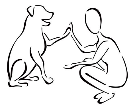 Friendship between Human and Dog 3414284 Vector Art at Vecteezy