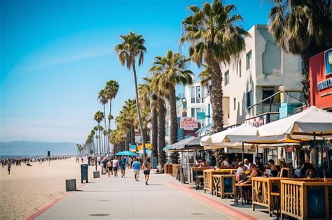 Premium AI Image | Venice beach boardwalk photography