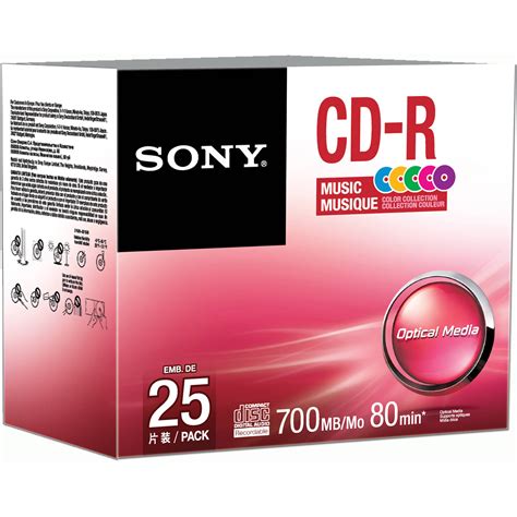 Sony CD-R Music Recordable Storage - 25 Discs 25CRM80XS B&H