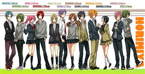 Horimiya anime characters, Horimiya, Hori Kyouko, Yoshikawa Yuki ...