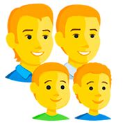 👨‍👨‍👦‍👦 Émoji Famille : Homme, Homme, Garçon Et Garçon sur Messenger 1.0