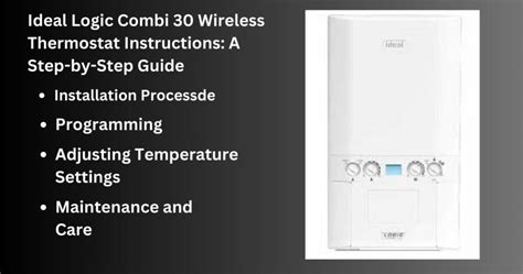 ideal logic combi 30 wireless thermostat instructions