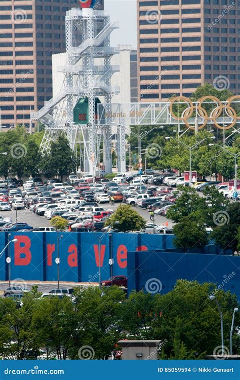 Parking Lot Sun Trust Park Atlanta Braves Stadium Editorial Stock Image ...