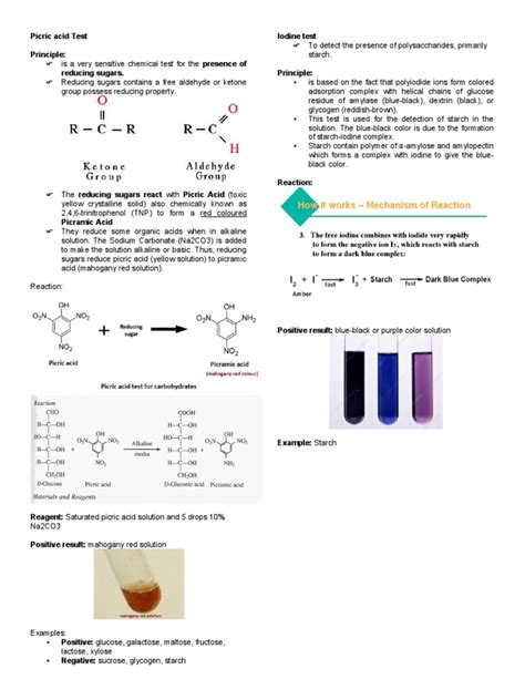 Picric-acid-Test-and-iodine-test | PDF | Chemistry | Chemical Substances