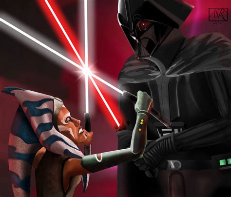 Ahsoka vs Darth Vader by TheBabyDragons on DeviantArt