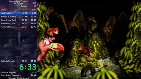 Donkey Kong Country Speedrun (All Stages) 34:14 - YouTube