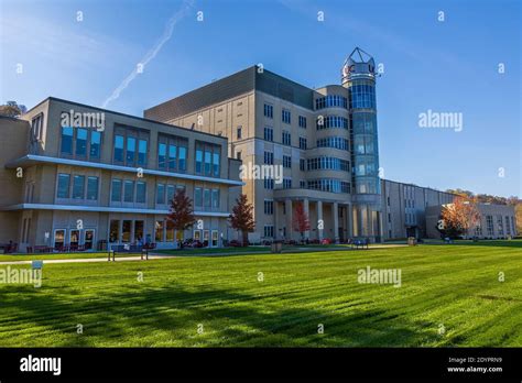 CHARLESTON, WV, USA - NOVEMBER 6: Clay Tower Building and Schoenbaum Library on November 6, 2020 ...