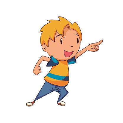 Kid Pointing Stock Illustration - Download Image Now - Pointing, Child, Boys - iStock