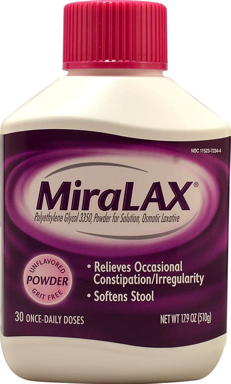 Miralax Osmotic Laxative Powder -- 17.9 oz - Vitacost