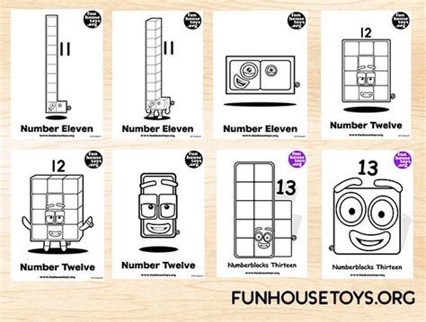 11 Numberblocks Printable Coloring Pages