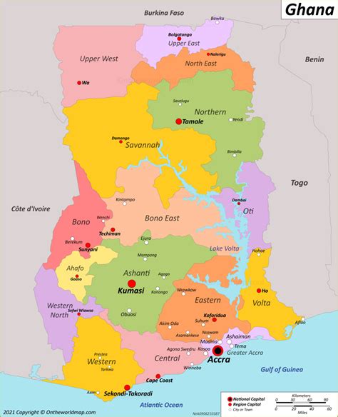 Ghana Maps | Detailed Maps of Republic of Ghana