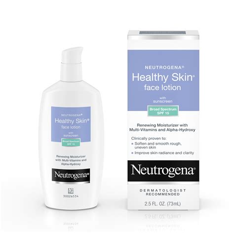 Neutrogena Healthy Skin Facial Moisturizer Alpha Hydroxy Acid (AHA), Anti-Wrinkle, SPF 15, 2.5 ...