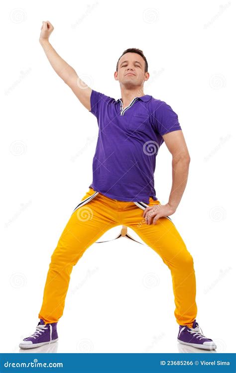 Young man in a dance pose stock photo. Image of muscular - 23685266