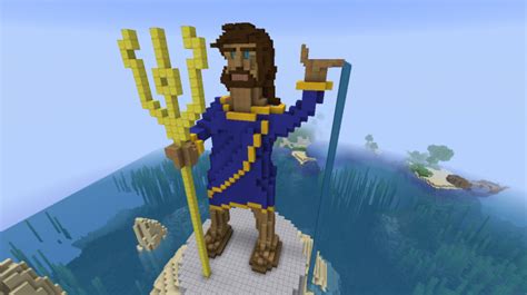 Poseidon Statue Minecraft Map