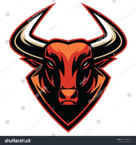 Bull Mascot Logo Sport Stock Vector (Royalty Free) 1318665365 | Shutterstock