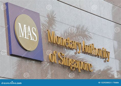 Monetary Authority of Singapore MAS Editorial Stock Photo - Image of ...