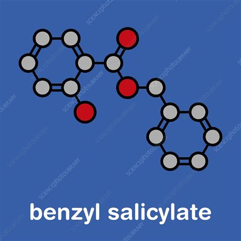 Benzyl salicylate molecule, illustration - Stock Image - F030/4979 ...