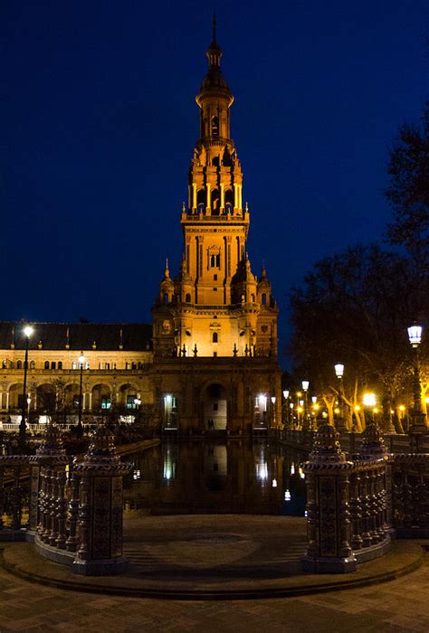 Plaza de Espana at night - Seville 3 Photograph by AM FineArtPrints ...