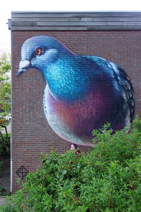 Towering New Pigeon Murals by ‘Super A’ | Street art, Murals street art, Street artists