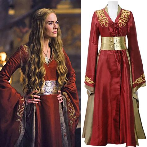 Custom Made Queen Cersei Lannister Red Exclusive Dress Game Of Thrones ...