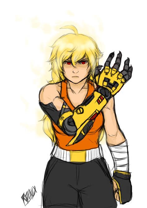 RWBY | Yang Xiao Long with robot arm | Rwby yang, Rwby, Rwby comic