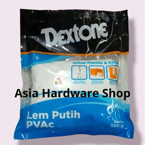 Jual DEXTONE Lem Putih Lem PVAC 350 Gram Lem Plamir Kayu Tembok Keras di Seller Asia Hardware ...