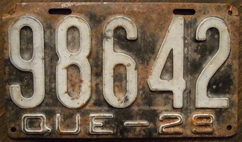 QUEBEC 1929 license plate | Jerry "Woody" | Flickr