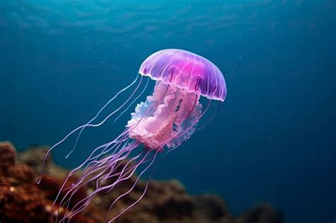 Premium AI Image | Mauve stinger purple jellyfish