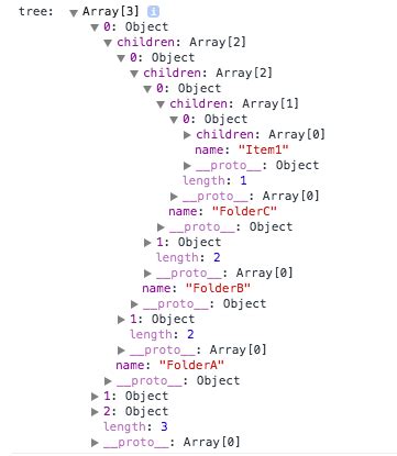 Arranging an array of flat paths into a JSON tree like structure | Brandon Clapp