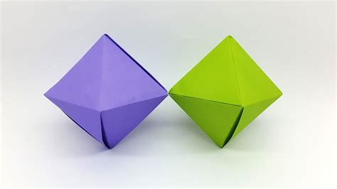 Origami Octahedron Decoration Box Making Tutorial - Easy DIY Crafts ...