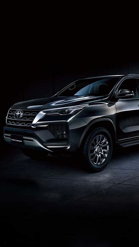 Fortuner Legender, Black Background, black car, HD phone wallpaper | Peakpx