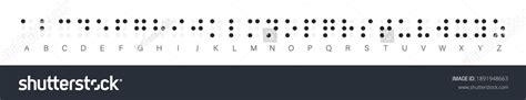 Braille Font Alphabet Vector Dotted Type: เวกเตอร์สต็อก (ปลอดค่าลิขสิทธิ์) 1891948663 | Shutterstock