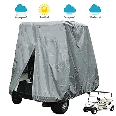 Flymei 4 Passenger Golf Cart Cover, Waterproof Golf Cart Covers For Ez Go Club Car Yamaha Golf ...