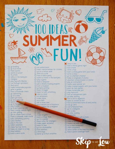 100 Fun Summer Activities For Kids