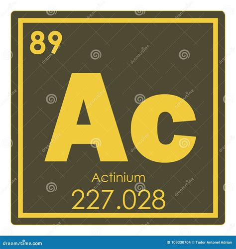 Actinium chemical element stock illustration. Illustration of actinium ...