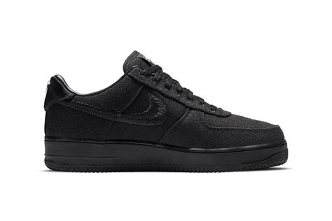 Official Images: The Black-on-Black Stussy x Nike Air Force 1 - Sneaker ...