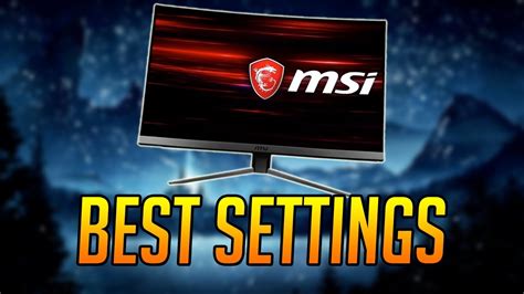 MY OPTIMAL SETTINGS GUIDE FOR MSI OPTIX MAG241C (Settings options explained, my settings) - YouTube