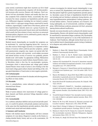 Update on Muscle Channelopathy | PDF