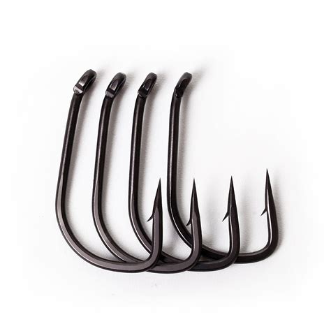 250pcs TEFLON Sharp Carp Fishing Hooks TFSH-B Single Barbed Fishhooks ...