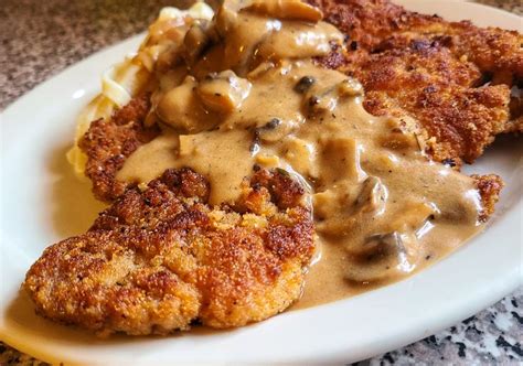 Pork Schnitzel With Mushroom Sauce | KALOFAGAS | GREEK FOOD & BEYOND | Pork cutlet recipes ...