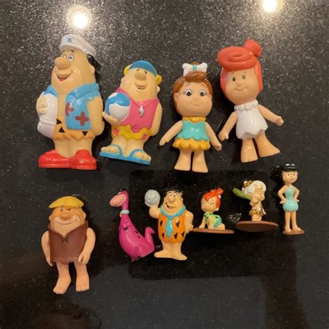 VINTAGE LOT OF 10 Flintstones Hanna Barbera Toys Figures Fred Pebbles Applause $25.00 - PicClick