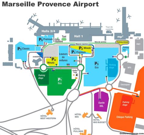 Marseille Provence Airport Map - Ontheworldmap.com