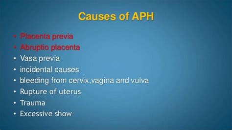 Antepartum Hemorrhage