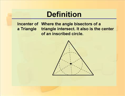 Definition--Geometry Basics--Incenter of a Triangle | Media4Math