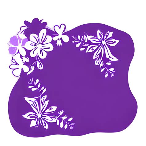 Purple Floral Border · Creative Fabrica