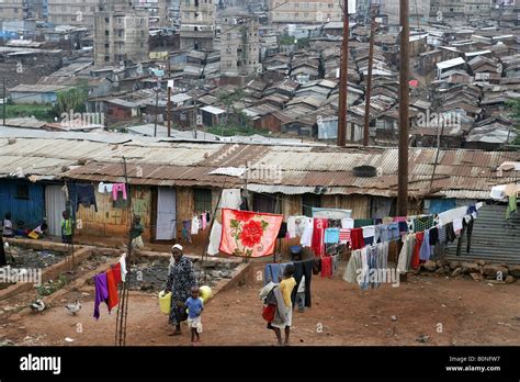 Mathare Valley, one of the most notorious slum in Nairobi, Kenya Stock ...