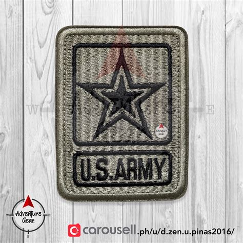 US Army Logo Tactical Morale Embroidered Patch with Velcro, Sports ...