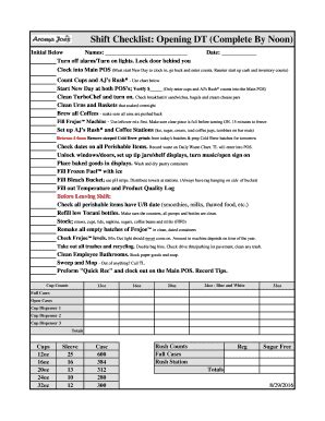 73+ Free Editable Opening Checklist Templates in MS Word [DOC] | pdfFiller